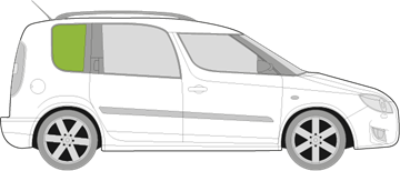 Afbeelding van Zijruit rechts Skoda Roomster 