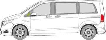 Afbeelding van Zijruit links Mercedes V-klasse zonder chroom