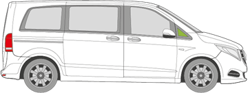 Afbeelding van Zijruit rechts Mercedes V-klasse met chroom