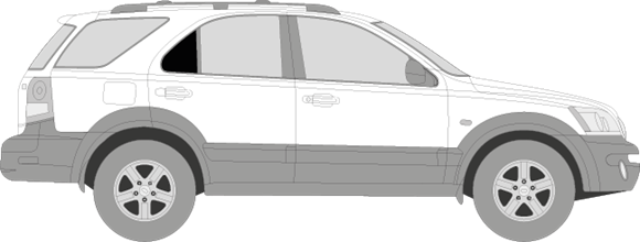 Afbeelding van Zijruit rechts Kia Sorento (DONKERE RUIT)