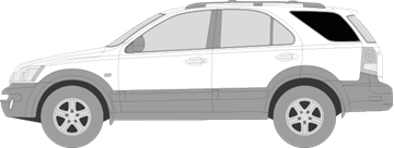 Afbeelding van Zijruit links Kia Sorento (DONKERE RUIT)