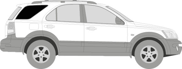 Afbeelding van Zijruit rechts Kia Sorento (DONKERE RUIT)