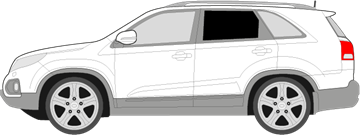 Afbeelding van Zijruit links Kia Sorento (DONKERE RUIT)