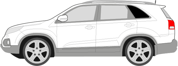 Afbeelding van Zijruit links Kia Sorento (DONKERE RUIT)