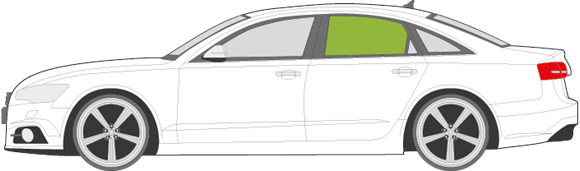 Afbeelding van Zijruit links Audi A6 sedan 
