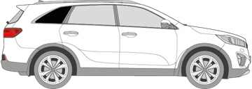 Afbeelding van Zijruit rechts Kia Sorento (DONKERE RUIT)