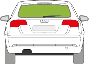 Afbeelding van Achterruit Audi A3 5 deurs 