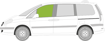 Afbeelding van Zijruit links Citroën C8 
