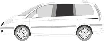 Afbeelding van Zijruit links Citroën C8 (DONKERE RUIT)