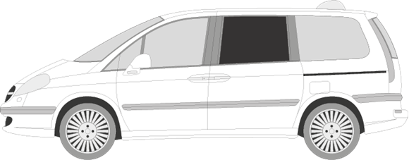 Afbeelding van Zijruit links Citroën C8 (DONKERE RUIT)