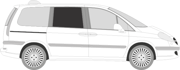 Afbeelding van Zijruit rechts Citroën C8 (DONKERE RUIT)