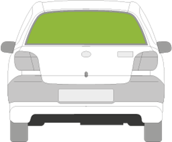 Afbeelding van Achterruit Toyota Yaris 3 deurs