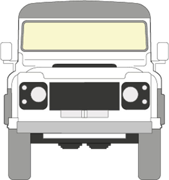 Afbeelding van Voorruit Land Rover Defender 3 deurs off-road