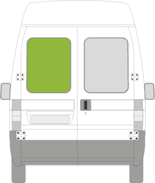 Afbeelding van Achterruit links Fiat Ducato getint/niet verwarmd hoog model