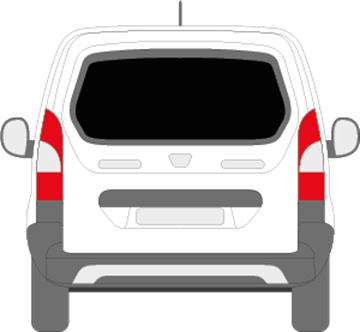 Afbeelding van Achterruit Citroën Berlingo (DONKERE RUIT en uitstelbaar)