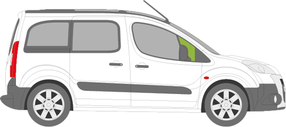 Afbeelding van Zijruit rechts Citroën Berlingo