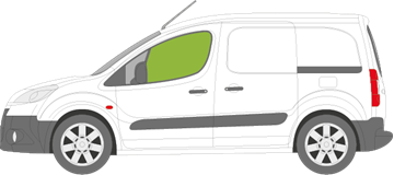 Afbeelding van Zijruit links Citroën Berlingo