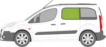 Afbeelding van Zijruit links Citroën Berlingo uitstelbare ruit