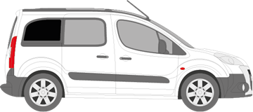 Afbeelding van Zijruit rechts Citroën Berlingo (DONKERE RUIT) 