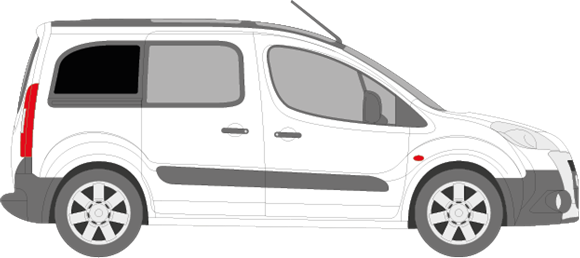 Afbeelding van Zijruit rechts Citroën Berlingo (DONKERE RUIT) 