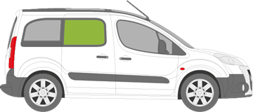 Afbeelding van Zijruit rechts Citroën Berlingo uitstelbare ruit