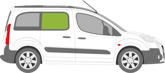 Afbeelding van Zijruit rechts Citroën Berlingo uitstelbare ruit