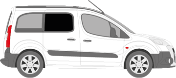 Afbeelding van Zijruit rechts Citroën Berlingo donkere uitstelbare ruit