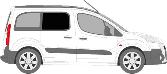 Afbeelding van Zijruit rechts Citroën Berlingo donkere uitstelbare ruit
