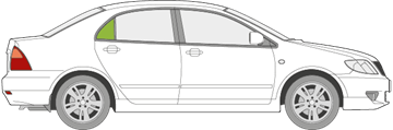 Afbeelding van Zijruit rechts Toyota Corolla sedan