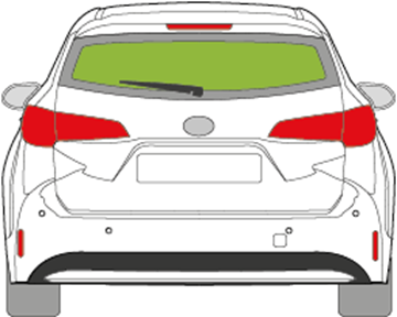Afbeelding van Achterruit Toyota Corolla break antenne 