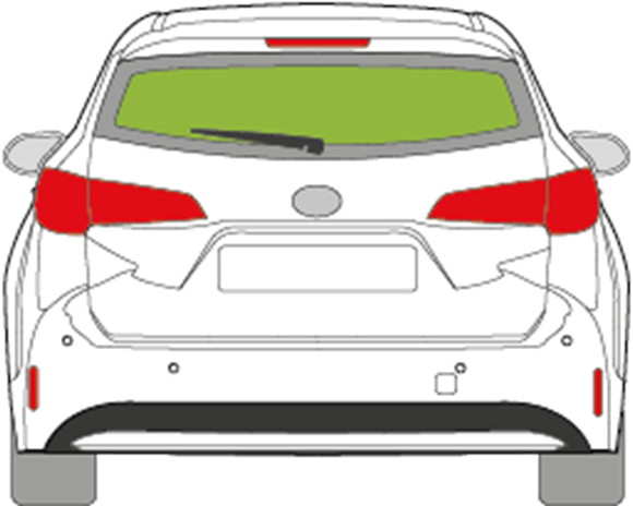 Afbeelding van Achterruit Toyota Corolla break antenne 