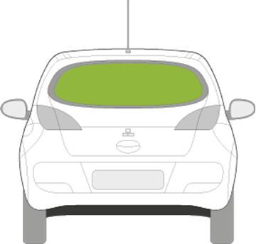 Afbeelding van Achterruit Mitsubishi Colt 3 deurs
