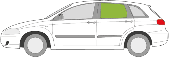 Afbeelding van Zijruit links Fiat Croma 