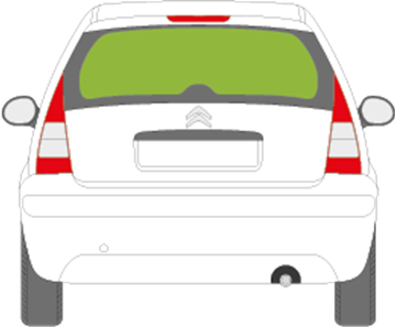 Afbeelding van Achterruit Citroën C3