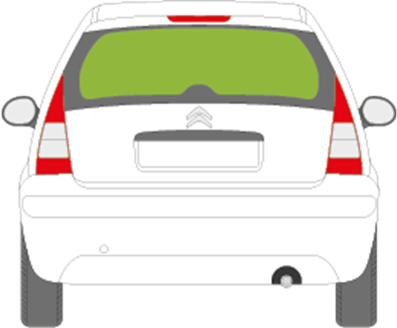 Afbeelding van Achterruit Citroën C3