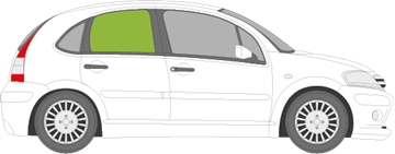 Afbeelding van Zijruit rechts Citroën C3