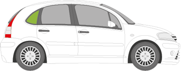 Afbeelding van Zijruit rechts Citroën C3