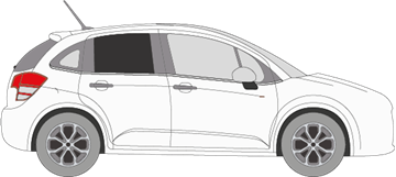 Afbeelding van Zijruit rechts Citroën C3 (DONKERE RUIT)