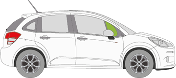 Afbeelding van Zijruit rechts Citroën C3