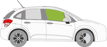 Afbeelding van Zijruit rechts Citroën C3