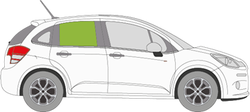 Afbeelding van Zijruit rechts Citroën C3