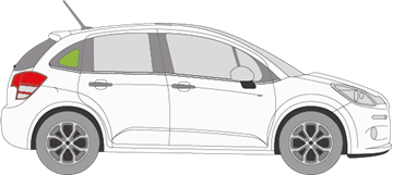 Afbeelding van Zijruit rechts Citroën C3