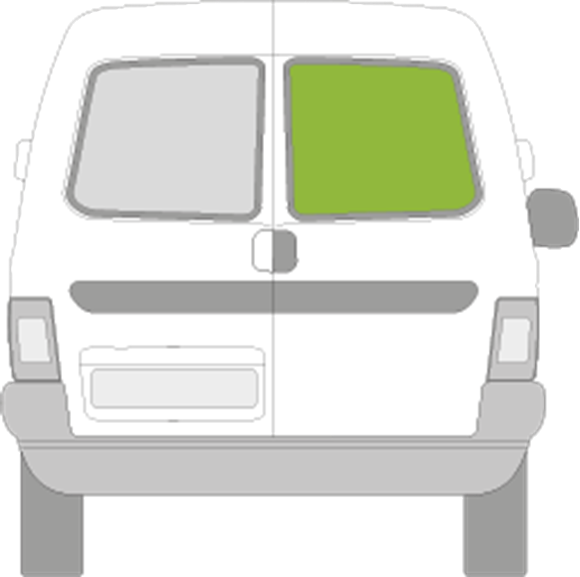 Afbeelding van Achterruit rechts Citroën Berlingo getint en onverwarmd