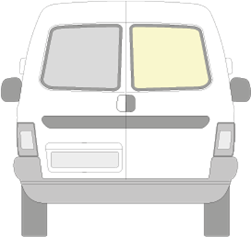 Afbeelding van Achterruit rechts Citroën Berlingo helder en onverwarmd