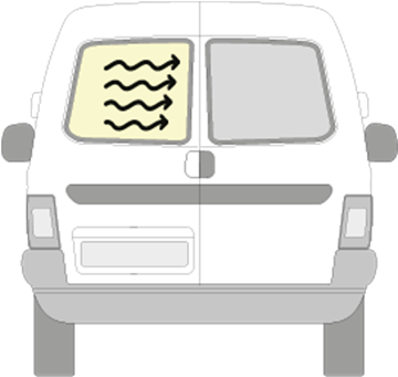 Afbeelding van Achterruit links Citroën Berlingo helder en verwarmd