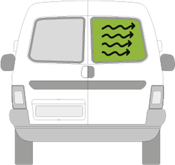 Afbeelding van Achterruit rechts Citroën Berlingo getint en verwarmd