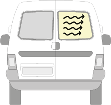 Afbeelding van Achterruit rechts Citroën Berlingo helder en verwarmd