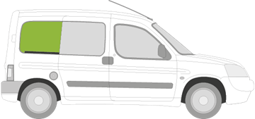 Afbeelding van Zijruit rechts Citroën Berlingo schuifdeur en uitstelbaar