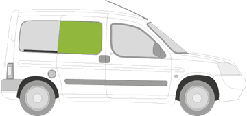 Afbeelding van Zijruit rechts Citroën Berlingo uitstelbaar
