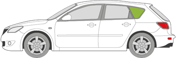 Afbeelding van Zijruit links Mazda 3 5 deurs